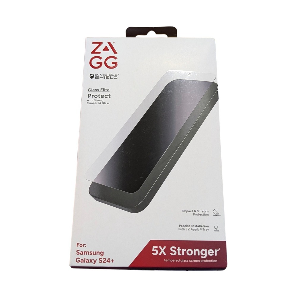 Bb-N 2-Pack! Zagg Invisi Shield Glass Elite Screen Protector Samsung Galaxy S24+